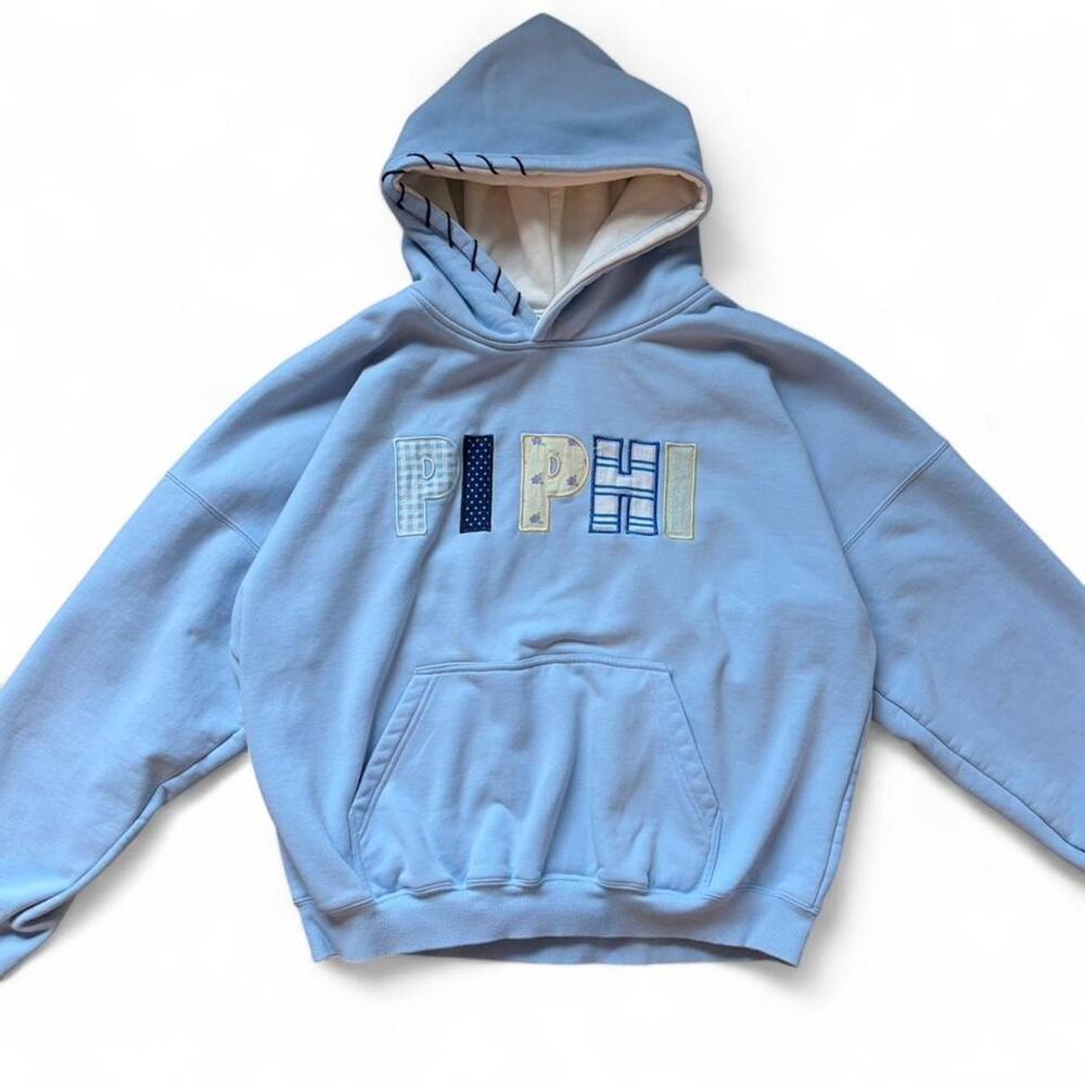 Mitch Flippo Pi Beta Phi Patchwork Heavyweight Hoodie - L